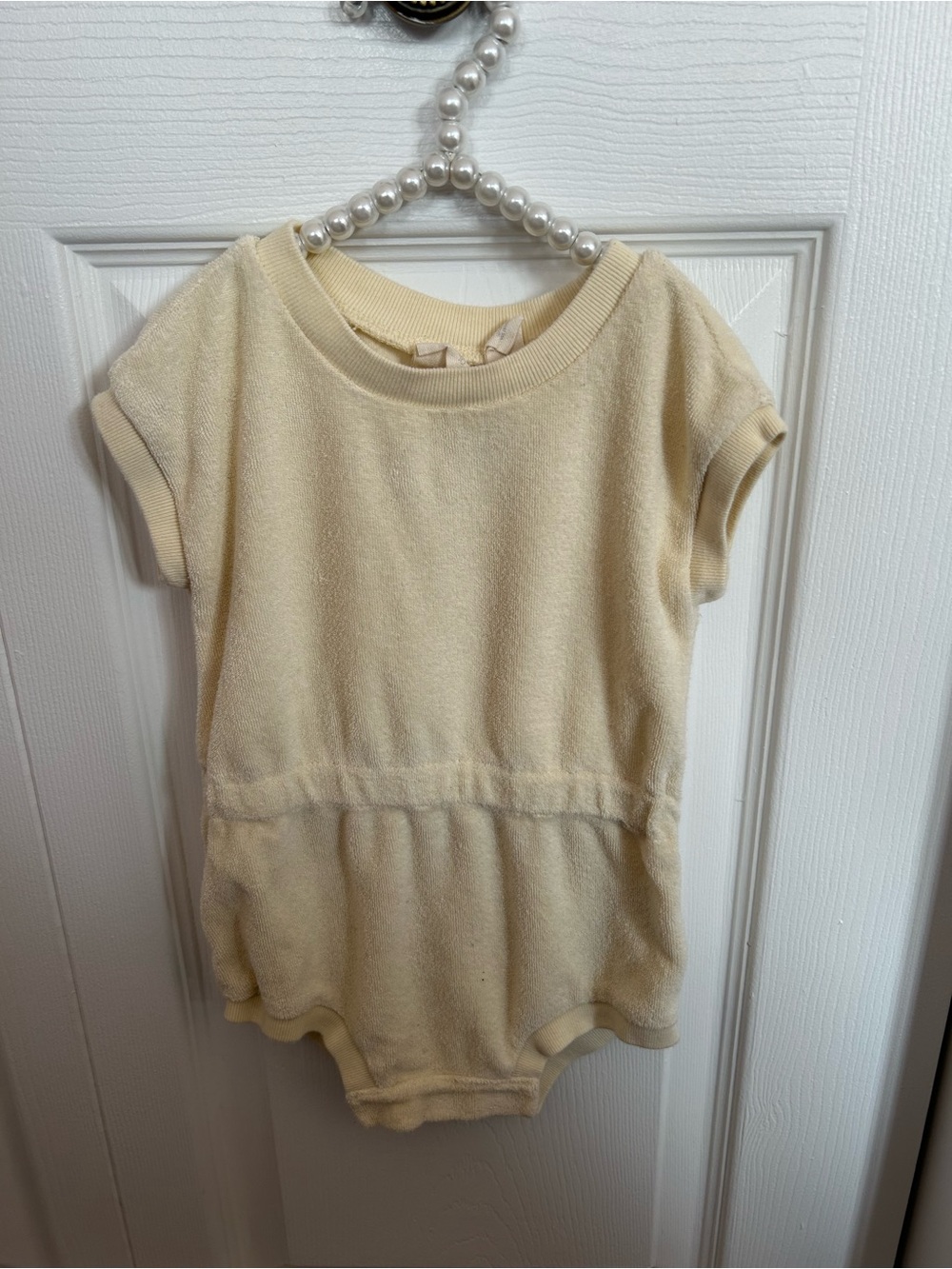 Baby GAP Soft Butter Yellow Terry Crewneck One Piece Romper